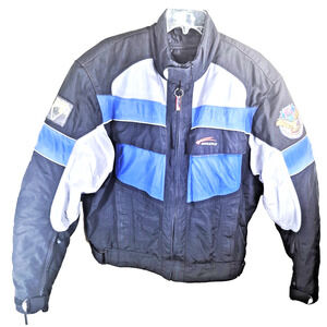 Motorcycle Jacket Hein Gericke All Weather Black Sz Large JACKET ONLY NO ARMOUR